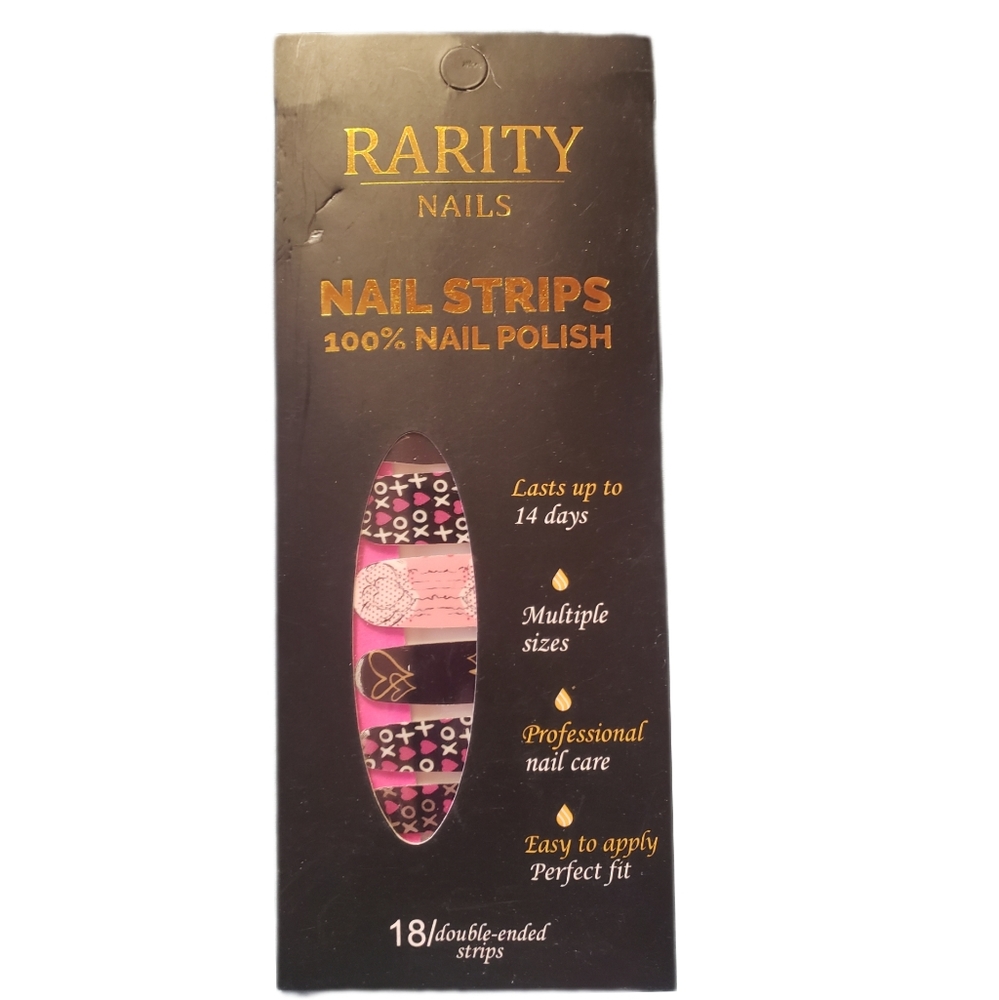 Rarity Nails Valentines Heart Themed Nail Polish Strips